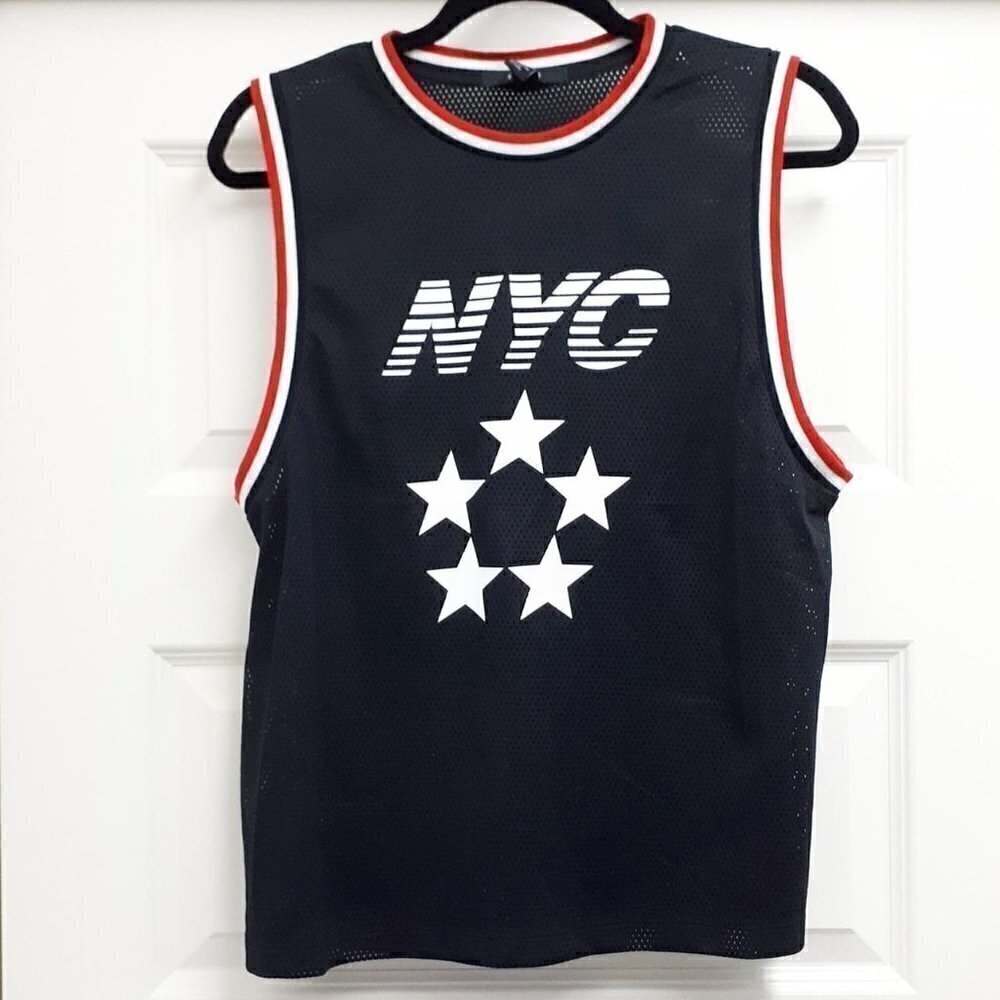 NYC sleeveless jersey tank top